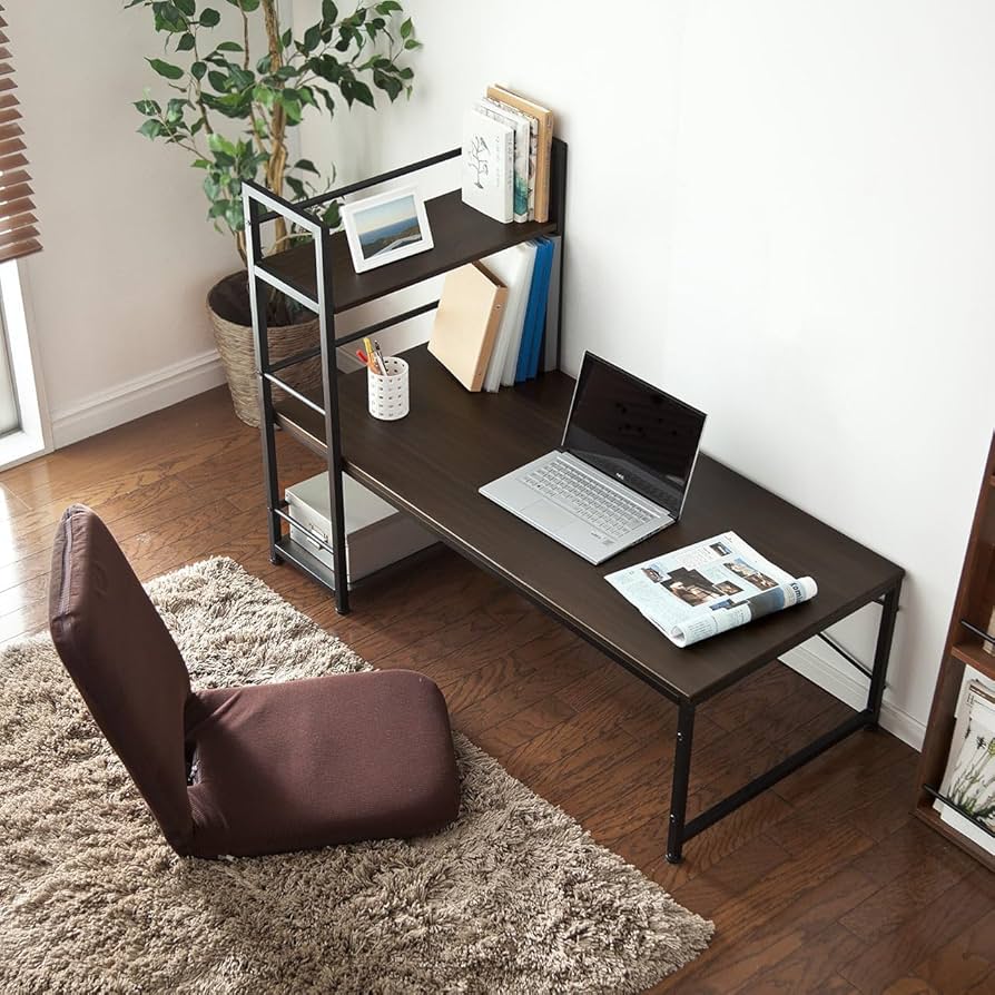 ローデスク 幅120cm収納棚付き 左右入れ替え対応 パソコンデスク ロータイプ Amazon | ローデスク 幅120cm 収納棚付き 左右入れ替え対応